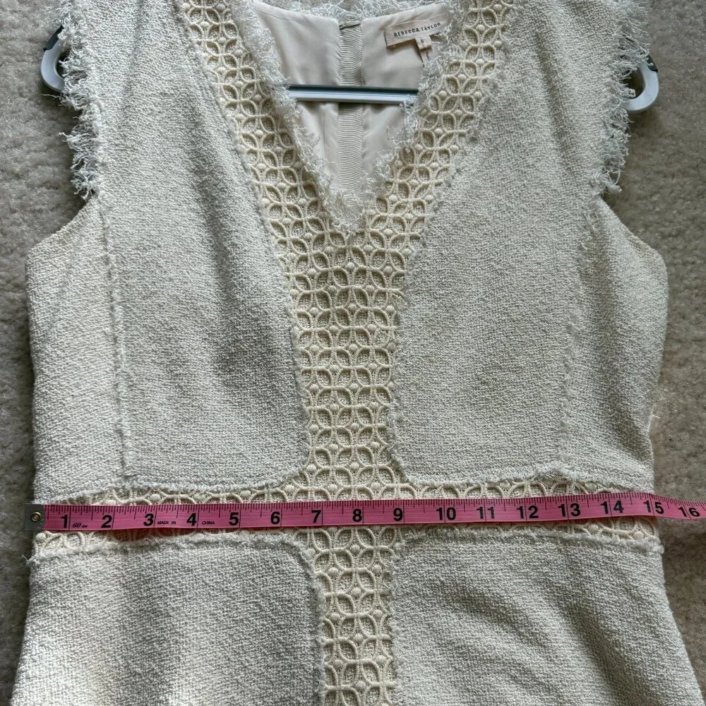 Rebecca Taylor Dress. Size 8, Cream - Picture 8 of 9
